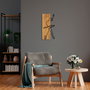 Wallity MA-299 Accesorio decorativo de pared de madera y metal Nogal y negro